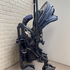 Combi コンビ ベビーカー ネイビー 対面 非対面の画像