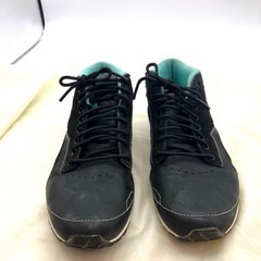 Reebok リーボック　スニーカー　黒x水色　23.5cm 非対面取引可能の画像