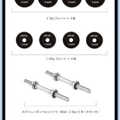 【未使用品】IROTEC(アイロテック) ダンベル 20KG セット 【片手10KG×2個】 の画像