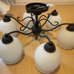 アンティーク　シャンデリア　シーリングライト　3個セットの画像