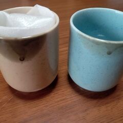 （受付停止中）【未使用】お茶碗・湯飲み・お箸・おぼん　２個セット　※無料の画像