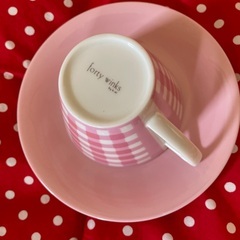 ピンク　カップソウサーの画像