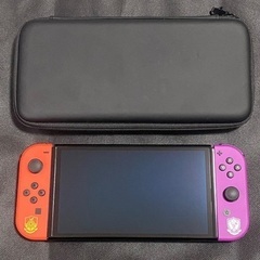 【本日の引き取りで表示価格から2000円引きの36000円】ポケモン Nintendo Switch 有機ELモデル スカーレット・バイオレットエディション ※ハードケース付きの画像