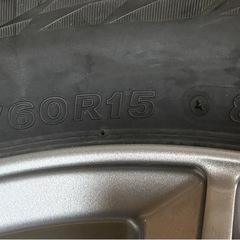 185/60R15 ブリヂストン スタッドレスタイヤホイールセット 2020年製造 4本の画像