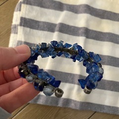 女性用　ブルーのバングル　ジャンク　リメイクにも？の画像