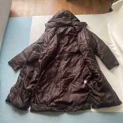 Stanford ダウン ロングジャケット Mサイズ こげ茶 ダウン 70% フェザー 30% 防寒ジャンパー 中古品  の画像