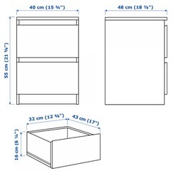 IKEA　MALM マルム チェスト　引き出しの画像