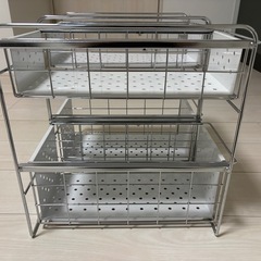 シンク下スライド収納2個セットの画像