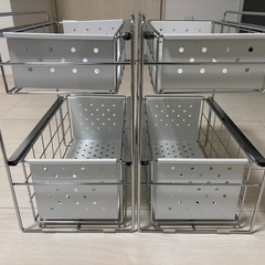 シンク下スライド収納2個セットの画像