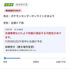 ポケモンセンター トウホク 11/9到着予定の画像