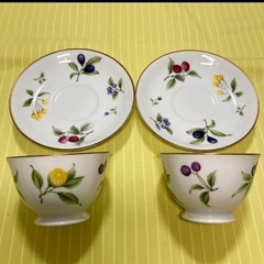 ノリタケ カップ&ソーサー 2客セット コンテンポラリー 果実柄 フルーツの画像