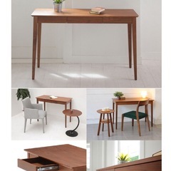 ウォールナット　デスク　テーブル　チェスト　の画像