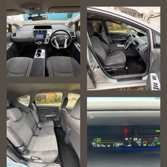 プリウスα 7人乗り シルバー 55万円の画像