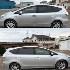 プリウスα 7人乗り シルバー 55万円の画像