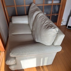ソファー　2人掛け　合皮の画像