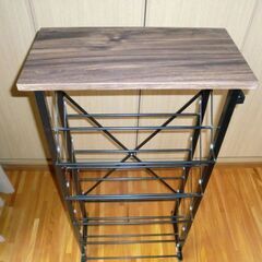 シューズラック 茶天板　シューズボックス 靴箱 収納 靴棚 の画像