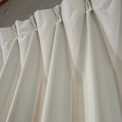 ニトリ オーダーサイズカーテン ディナ　ホワイトの画像