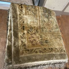 レトロUSED 中国製？総シルク6畳ラグカーペットの画像