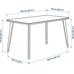 リーサボー　IKEA ダイニングテーブル　イス４脚セットの画像