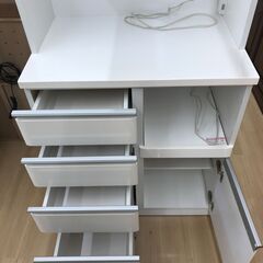 A-507【リユースのサカイ野々市店】ジモティ来店特価‼ ニトリ 食器棚 ホワイト クリーニング済みの画像