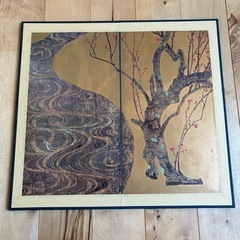 ミニ屏風　 紅白梅図屏風　尾形光琳筆の画像