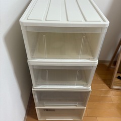 【衣類収納チェスト】FITSなど引き出し 4段 74×39の画像