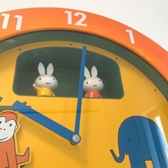 2日間のみ！9日まで　ミッフィー　壁掛け時計　リズム時計　メロディ🎵と回転の画像