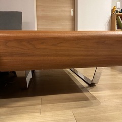 【美品】ニトリ　モダンウッド調長方形テーブルの画像