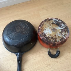 【差し上げます)】フライパン/ 深鍋セットの画像