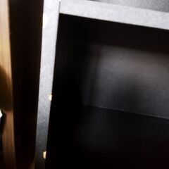 【家具】二段のカラーボックス　黒　瑕疵ありの画像