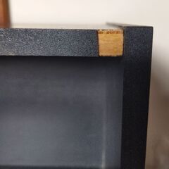 【家具】二段のカラーボックス　黒　瑕疵ありの画像