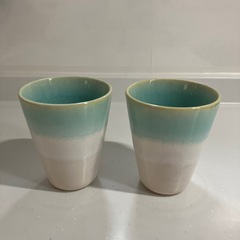 【お取引中】無印良品グラスコップ　萩焼SHUTOUEN 湯呑み の画像