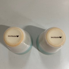 【お取引中】無印良品グラスコップ　萩焼SHUTOUEN 湯呑み の画像