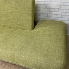 3人掛け ソファ ソファベッド ライムグリーンの画像