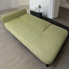 3人掛け ソファ ソファベッド ライムグリーンの画像