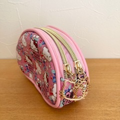 【お話し中】ハローキティ　ポーチ　ダブルジップの画像