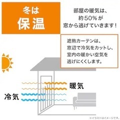 遮光・遮熱カーテン2枚　遮熱・ミラーレース２枚　計4枚セット　② 100×135の画像