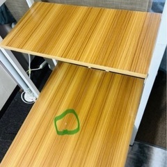 収納棚付　ローデスク　ナチュラル＆ホワイトカラーの画像