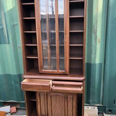 JM20415K) 食器棚/キッチンボード＜幅：約87cm 高さ：約195cm 奥行：約43cm＞中古品【取りに来られる方限定】　 の画像