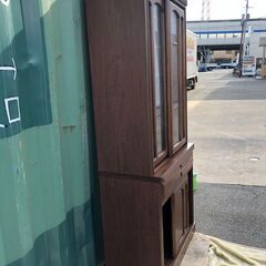 JM20415K) 食器棚/キッチンボード＜幅：約87cm 高さ：約195cm 奥行：約43cm＞中古品【取りに来られる方限定】　 の画像