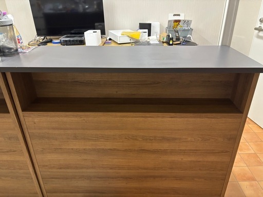 2台有り　オフィスコム 法人様向け レモダ 木製ハイカウンター 受付カウンター