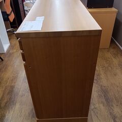 ★リユースのサカイ水戸店★  レンジ台 茶 H85×D43×W125 クリーニング済み MT6140の画像