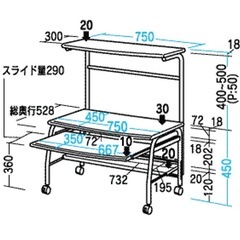 サンワサプライ　パソコンラックの画像