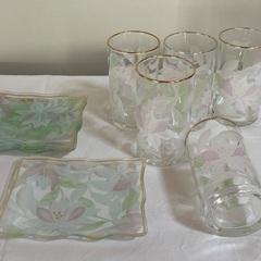 【未使用品】グラスとデザート皿 5セットの画像