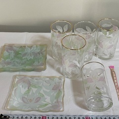 【未使用品】グラスとデザート皿 5セットの画像