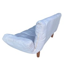 【ジ1108-09】糸のほつれがある為お安くいたします‼️2人掛けソファ 6段階リクライニング調整機能付きの画像