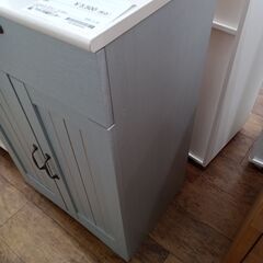 ★リユースのサカイ水戸店★  レンジ台 水色 H61×D41×W160 クリーニング済み MT6145の画像