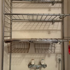 洗濯機スチールラックの画像