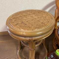 籐　椅子2点セットの画像