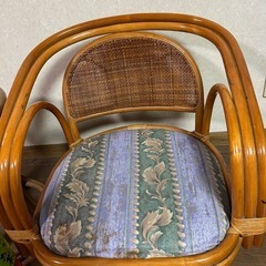 籐　椅子2点セットの画像